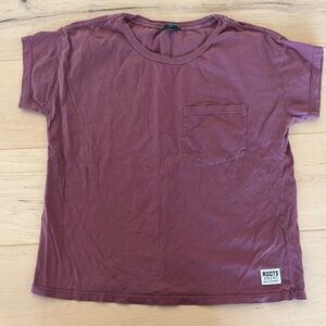 Roots womens Maroon Short Sleeve Tee